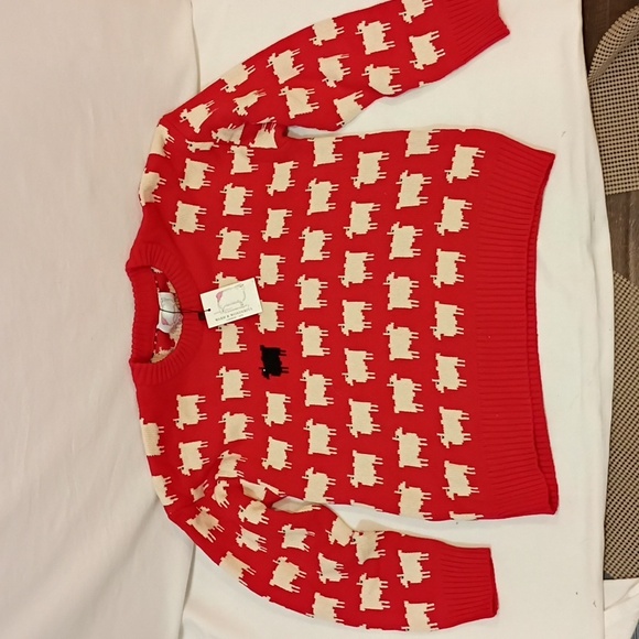 NWT Warm And Wonderful Princess Diana Sheep Sweater Red White Black Iconic - Picture 4 of 5